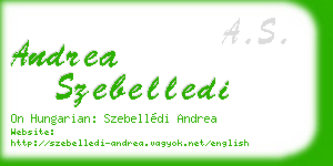 andrea szebelledi business card